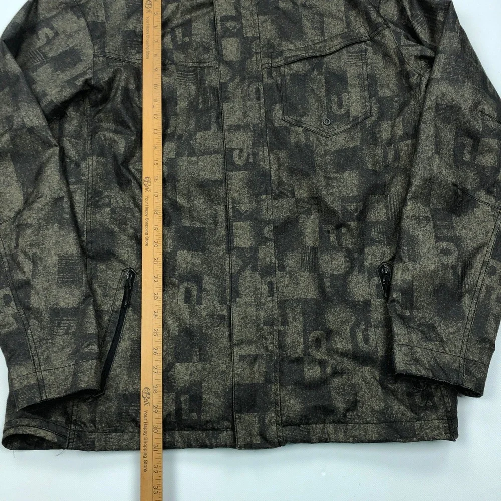 Quiksilver Jacket Mens L Snowboard Ski DryFlight 10K Waterproof Hooded Green